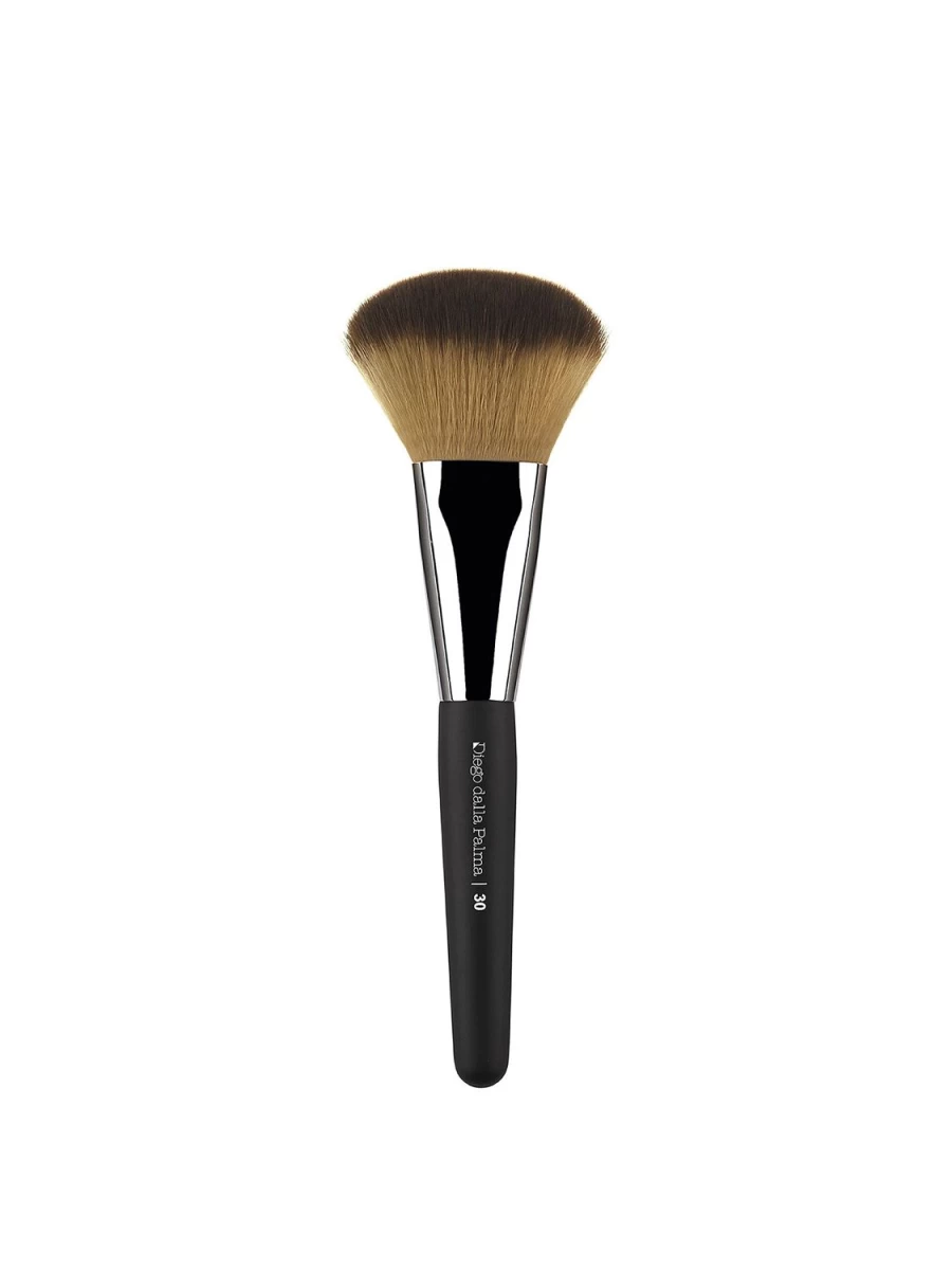 DIEGO DALLA PALMA No. 30 Flat Powder Brush - Black Contouring Makeup Brush for Precision Blending