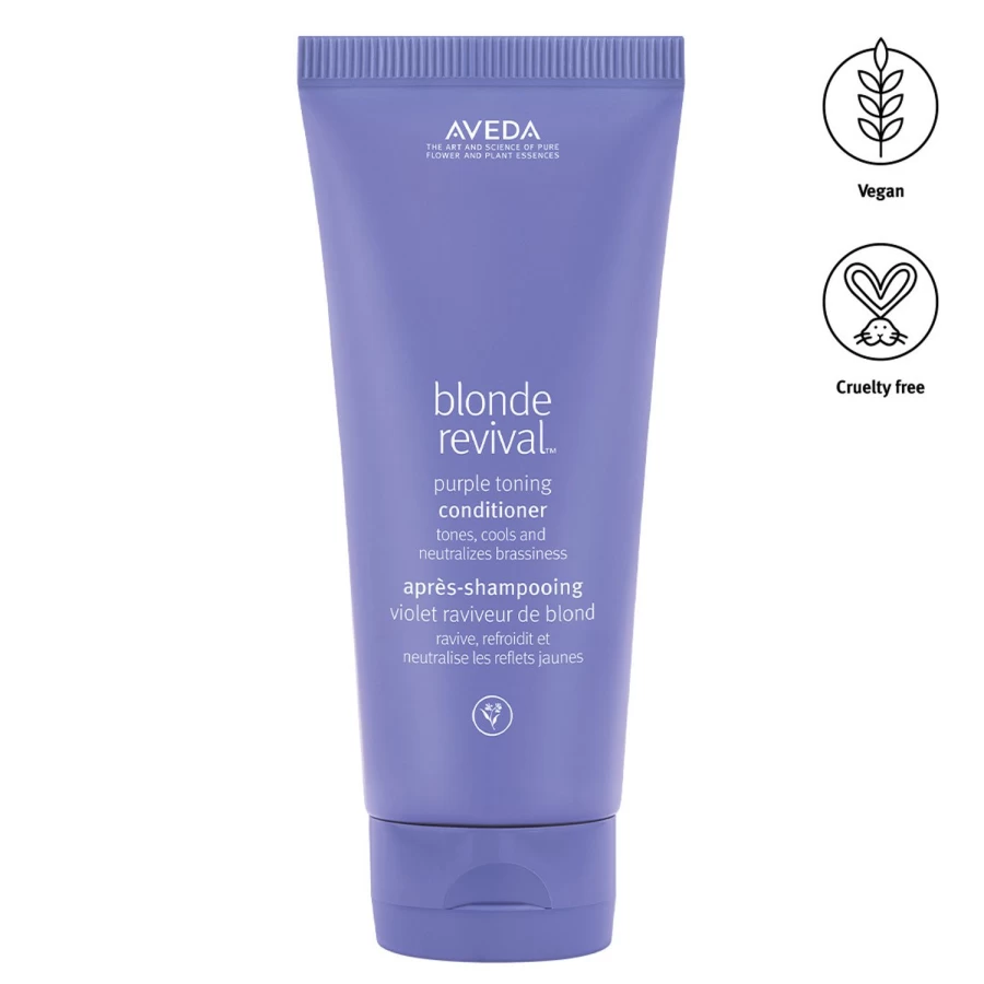 AVEDA Blonde Revival Purple Toning Conditioner - Neutralize Brassiness for Blonde & Highlighted Hair