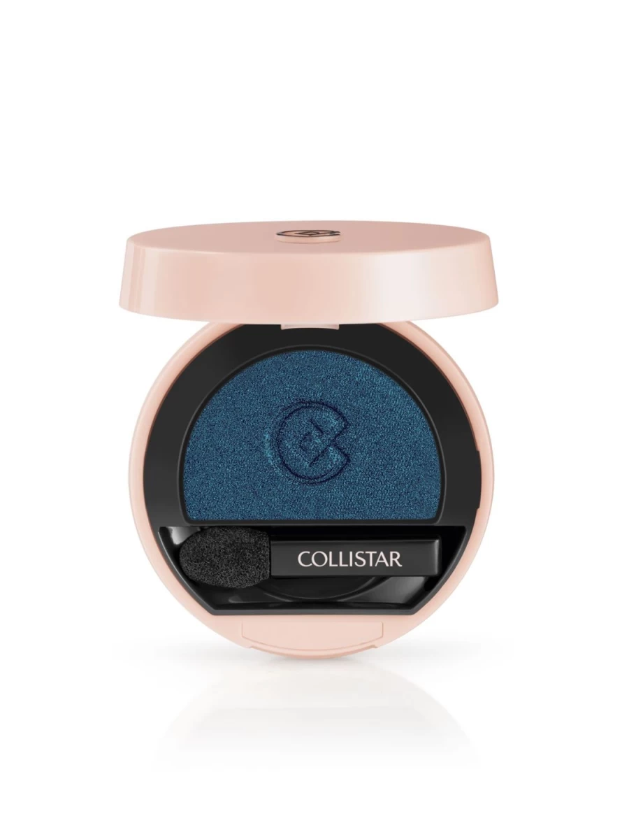 COLLISTAR Impeccable Compact Eye Shadow in 240 Mediterranean Blue Satin - Long-Lasting Vibrant Color