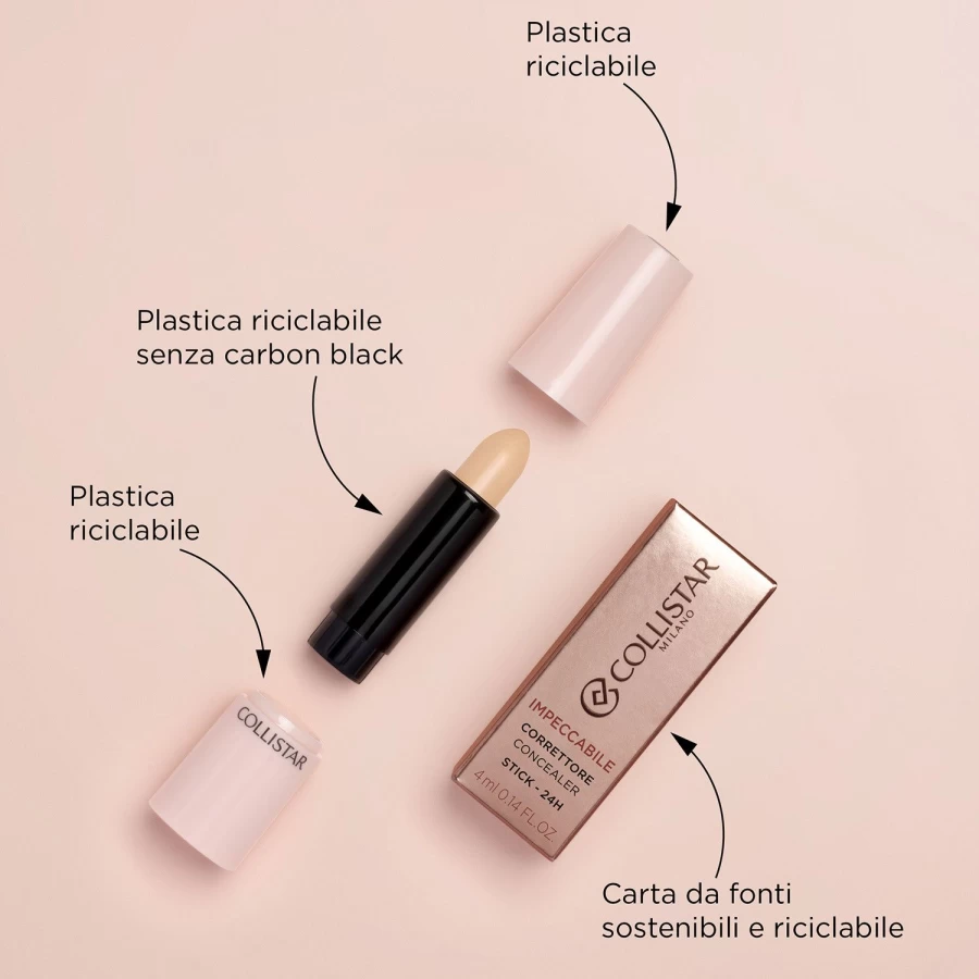 COLLISTAR Flawless Concealer Stick in Beige - 2g, Full Coverage, Long-Lasting, Creamy Formula