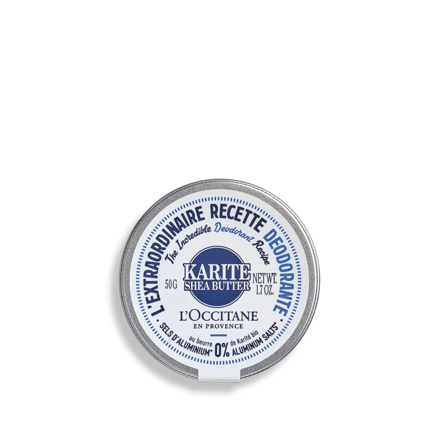 L'OCCITANE Shea Deodorant Balm for Men & Women - Natural Blue Formula for Freshness & Long-Lasting Protection