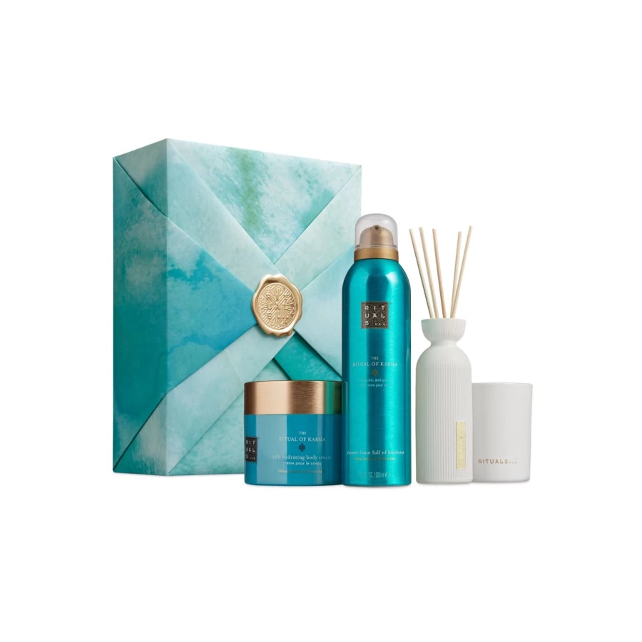 RITUALS Karma Gift Set Large - Luxurious Light Blue Scented Present for Relaxation & Gifting