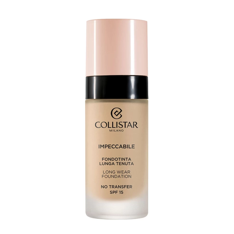 COLLISTAR Impeccable Long Lasting Foundation - Light Beige, 30ml, SPF 15, Oil-Free, Matte Finish Liquid Makeup for Flawless Coverage