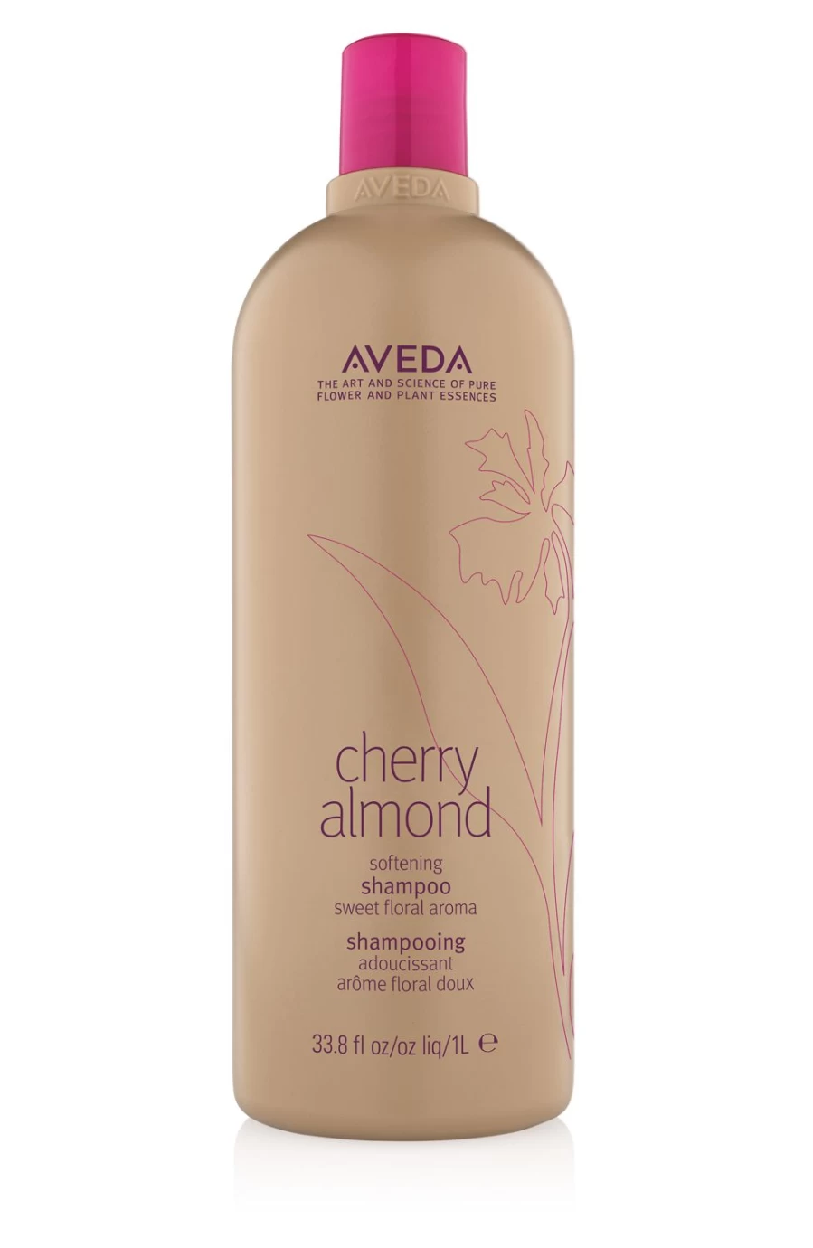 AVEDA Cherry Almond Softening Shampoo 1 Liter - Moisturizing & Nourishing for Soft Hair - Beige