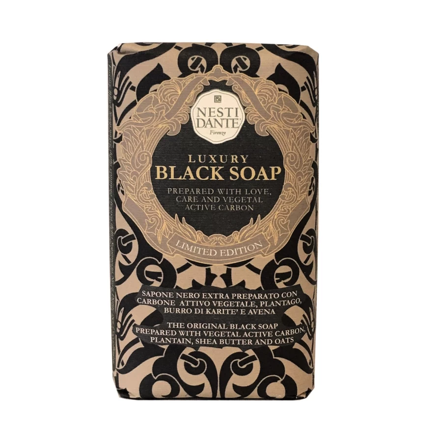 "NESTI DANTE Luxury Black Soap – Premium Handmade Bar for Exquisite Skincare"