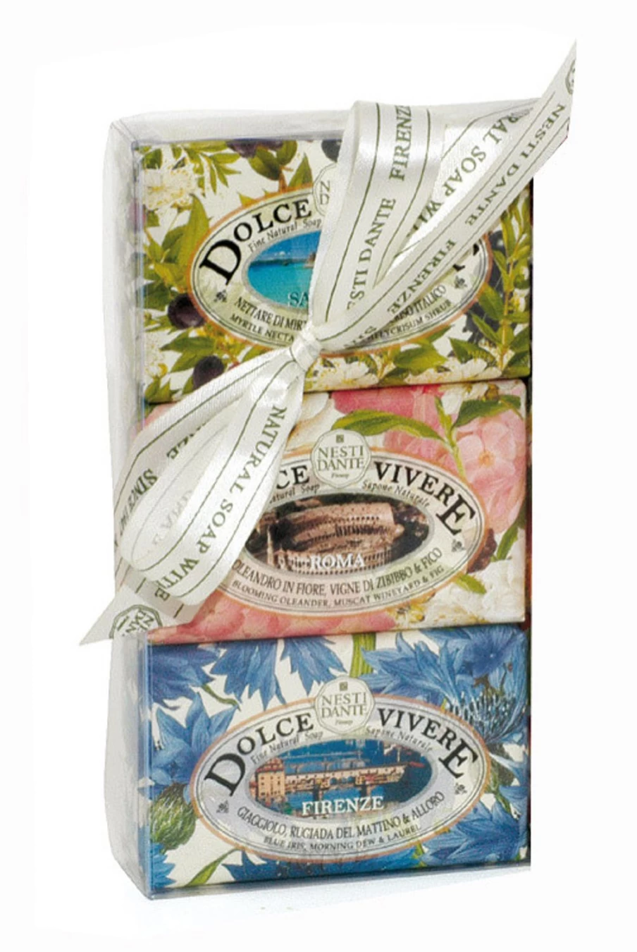 "NESTI DANTE Sweet Vivere Transparent Vegetable Soap Gift Box – Natural Handmade Soap Set"
