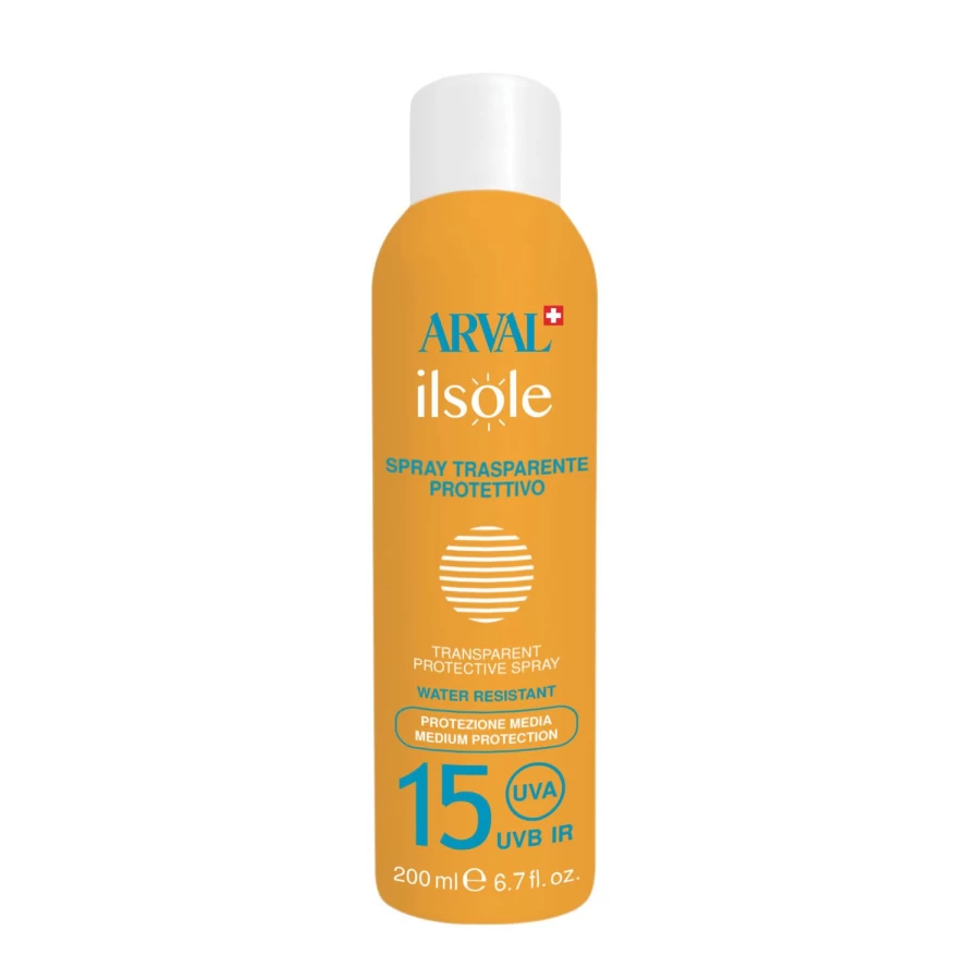 ARVAL Orange Transparent SPF 15 Protective Spray for Sun Defense