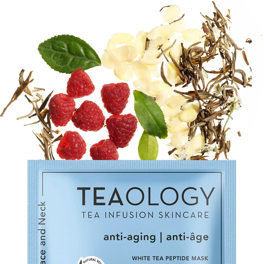TEAOLOGY White Tea Peptide Mask - Brightening & Anti-Aging Facial Treatment