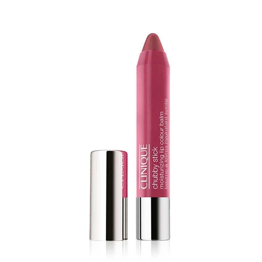 CLINIQUE Chubby Stick Moisturizing Lip Colour Balm - 07 Super Strawberry, 3g | Hydrating Lip Balm with Sheer Color