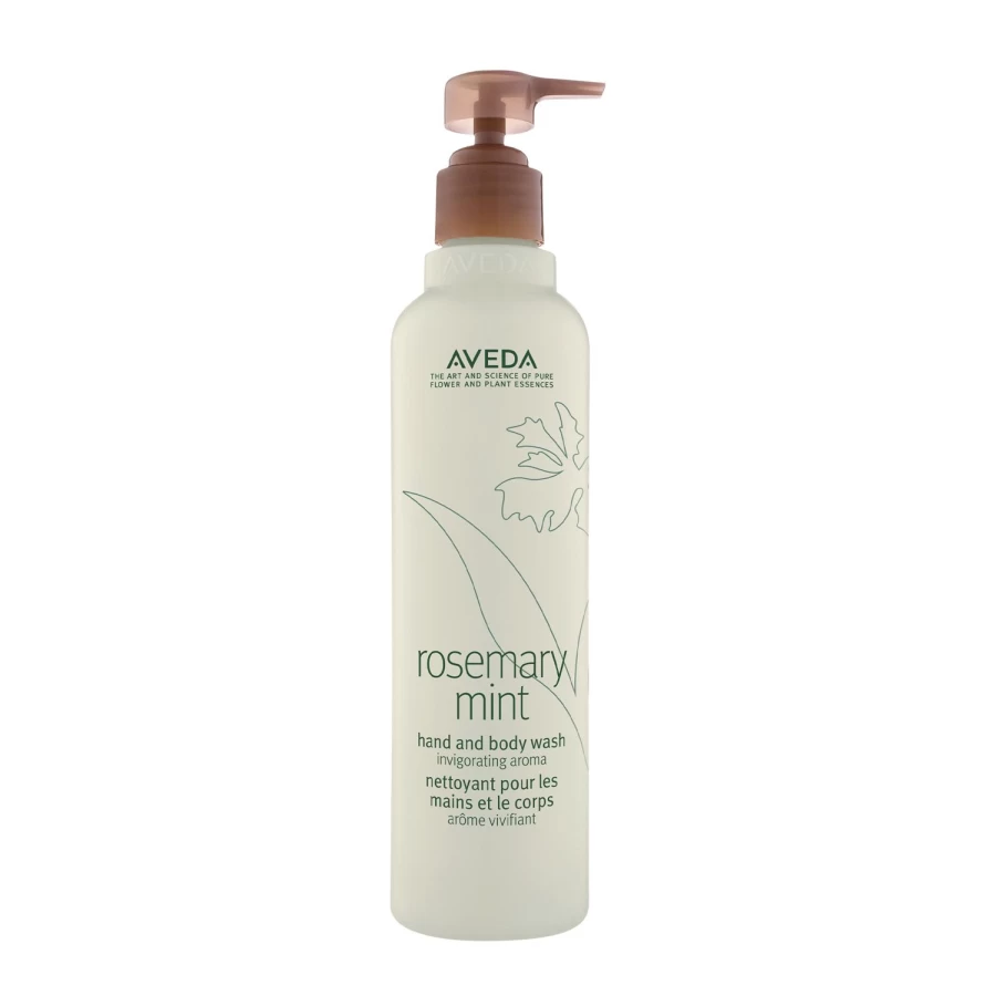 AVEDA Rosemary Mint Hand & Body Wash 250ml - Green, Moisturizing & Refreshing Cleanser for All Skin Types