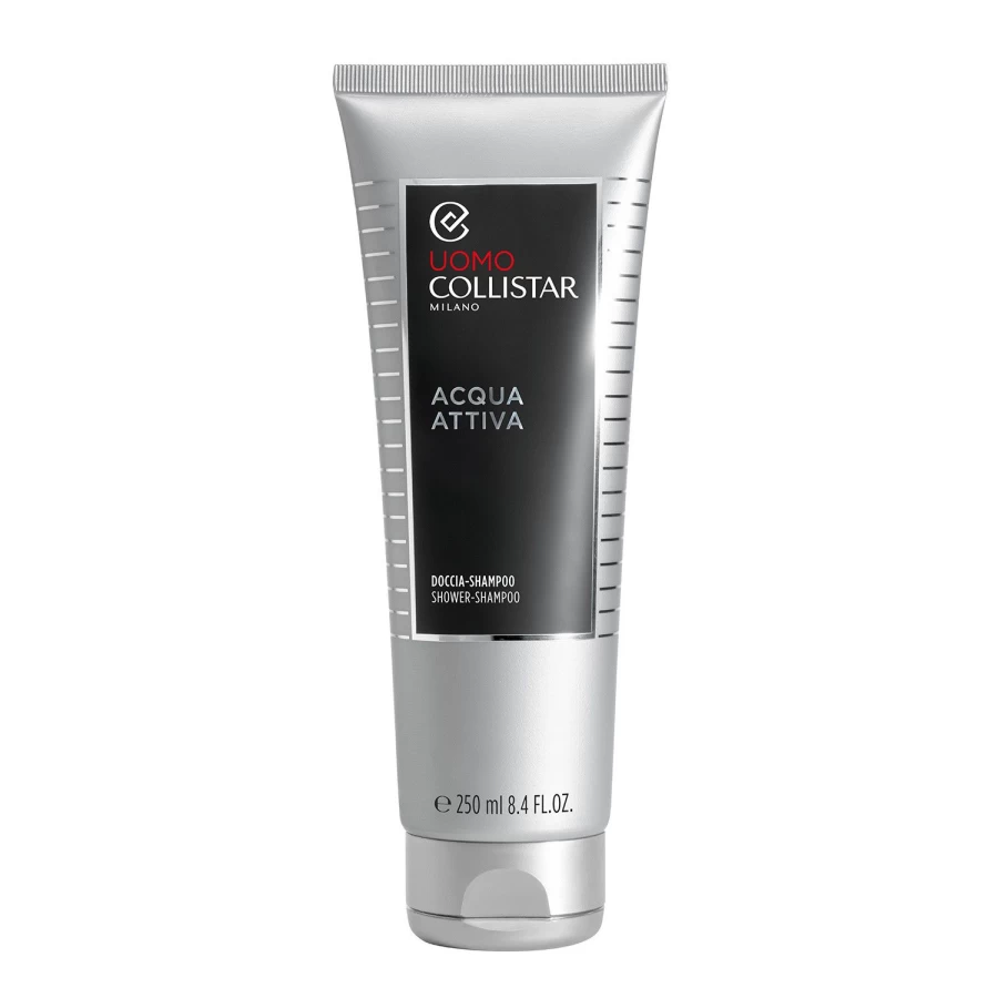 COLLISTAR Active Water Shower-Shampoo 250ml - Transparent Hydrating Cleanser for Hair & Body