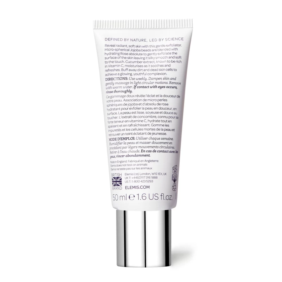 ELEMIS Gentle Rose Exfoliator - White Hydrating Facial Scrub for Smooth Skin