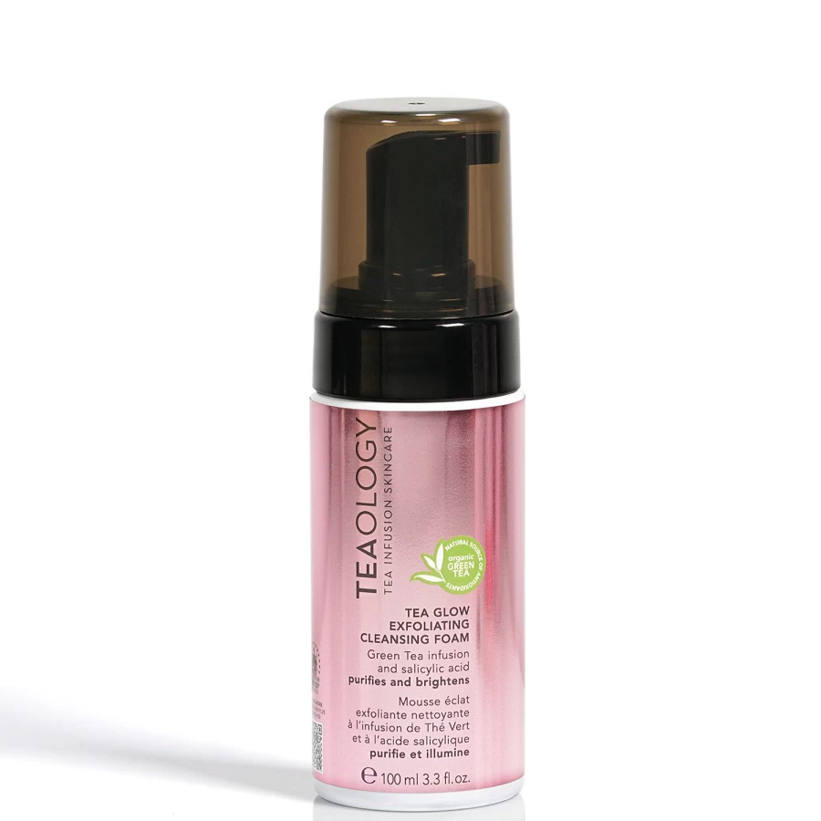 "TEAOLOGY Pink Green Tea Cleansing & Exfoliating Foam for Fresh Skin"