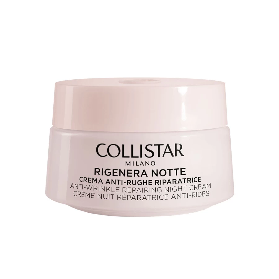 Collistar Rigenera Repairing Anti-Wrinkle Night Cream 50ml - Light Pink, Renewing Facial Moisturizer for Overnight Skin Regeneration