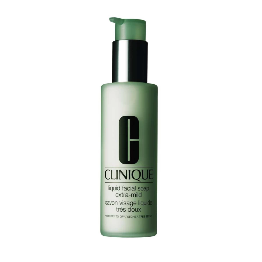 CLINIQUE Extra Mild Liquid Facial Soap for Dry Skin - Green Formula with Dispenser, 200ml
