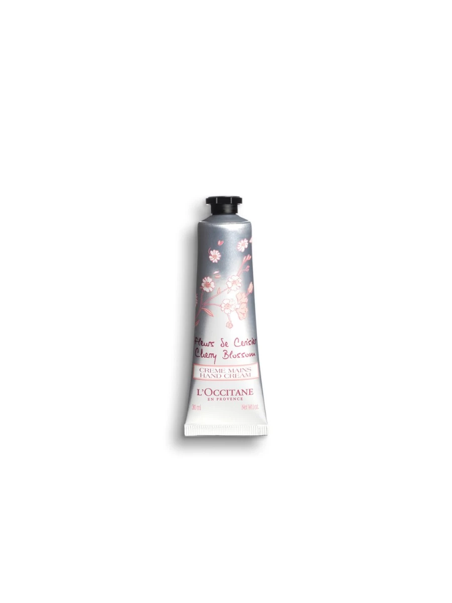 L'OCCITANE Cherry Blossom Scented Hand Cream 30ml - Transparent Hydrating Moisturizer for Soft Skin