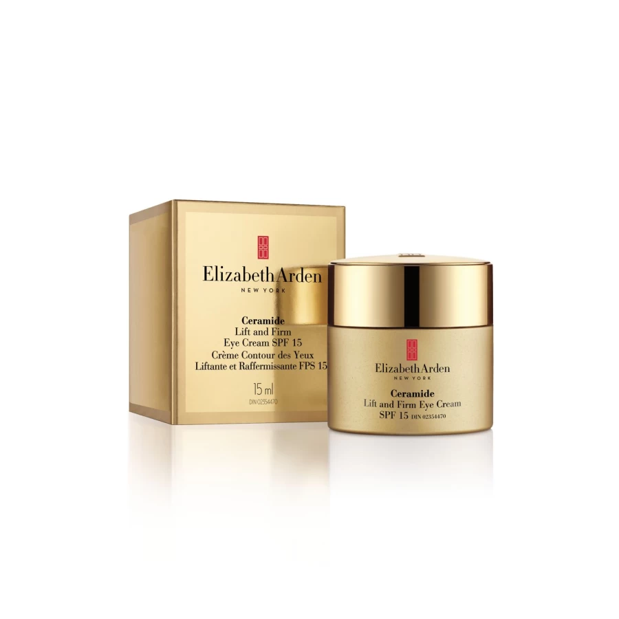 Elizabeth Arden Ceramide Lift & Firm Eye Cream with SPF 15 - Golden Yellow, 14.4g Anti-Aging Moisturizer & Sun Protection