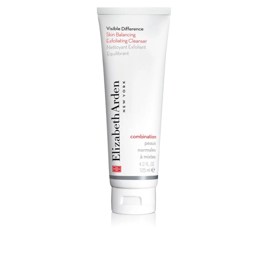 ELIZABETH ARDEN Visible Difference Skin Balancing Exfoliating Cleanser 125ml - White, Gentle Exfoliating Face Wash for Radiant Skin