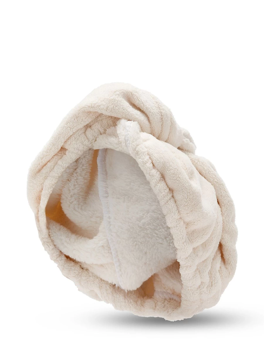 COINCASA White Microfiber Hair Towel Turban for Quick Drying & Styling
