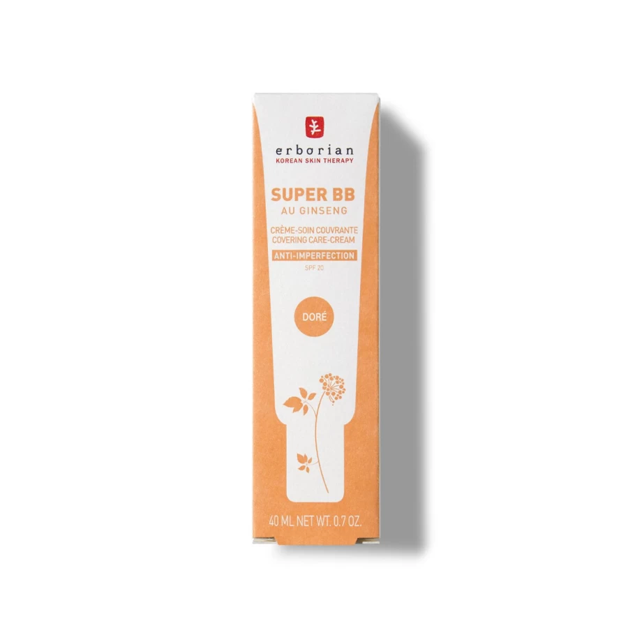 ERBORIAN Super BB Cream - Dore Beige, Lightweight Brightening & Hydrating Tinted Moisturizer with SPF