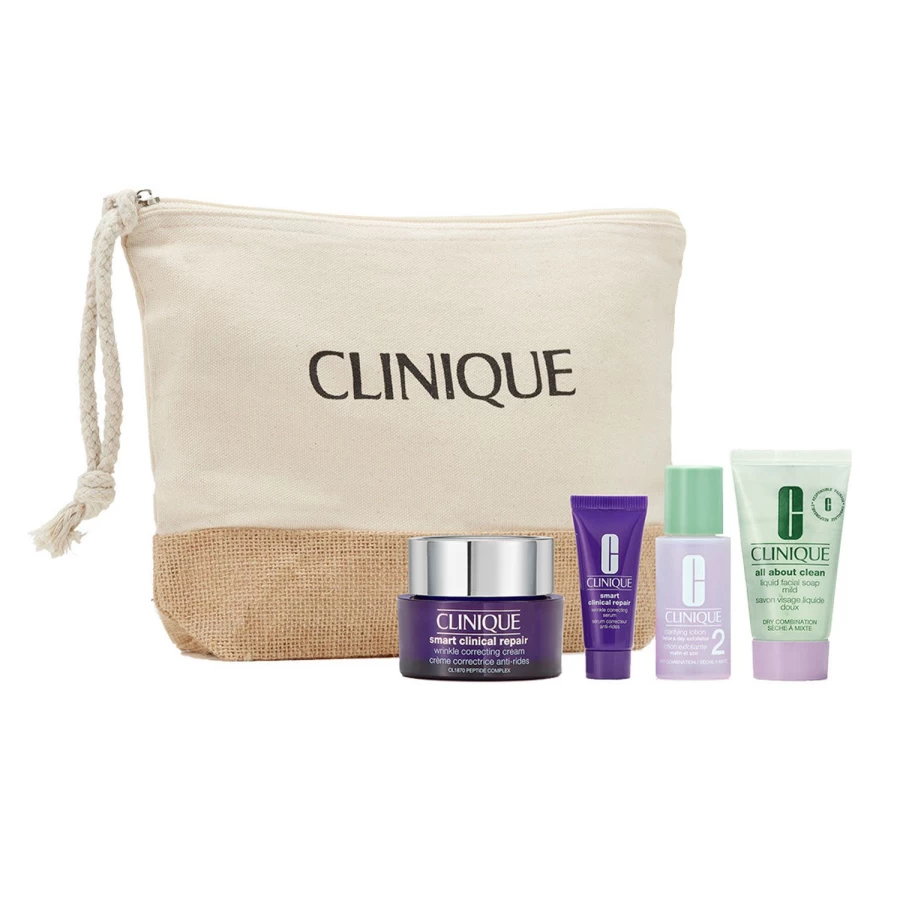 Clinique Smart Clinical Repair Anti-Aging Beauty Routine Set - Clinique Beige Skincare Collection