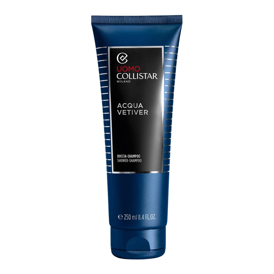 "COLLISTAR Vetiver Strong Shower-Shampoo 250ml - Refreshing Transparent Gel for Men"