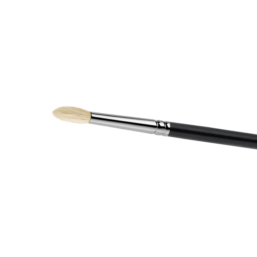 MAC COSMETICS 221S Mini Tapered Blending Brush - Black Professional Makeup Brush for Precise Blending