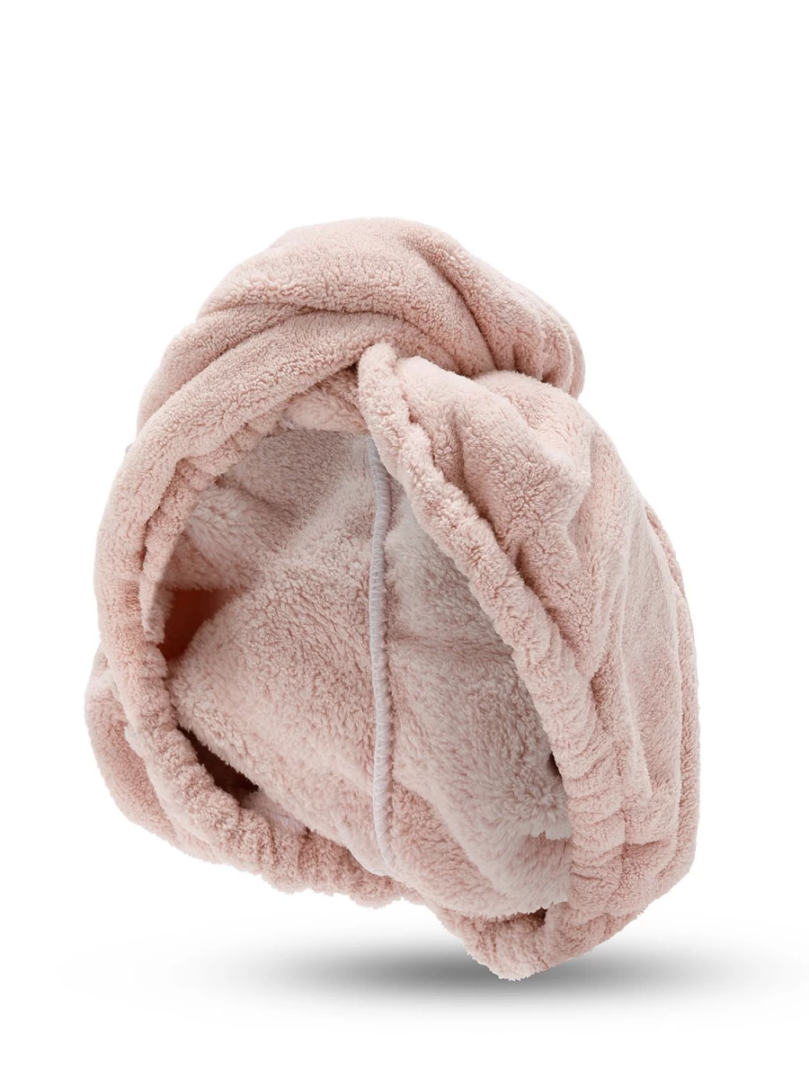 COINCASA Pink Microfiber Hair Turban for Women - Soft & Absorbent Quick Dry Hair Towel Wrap